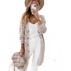 NEW LOVESOFT willow knit cardigan in taupe
